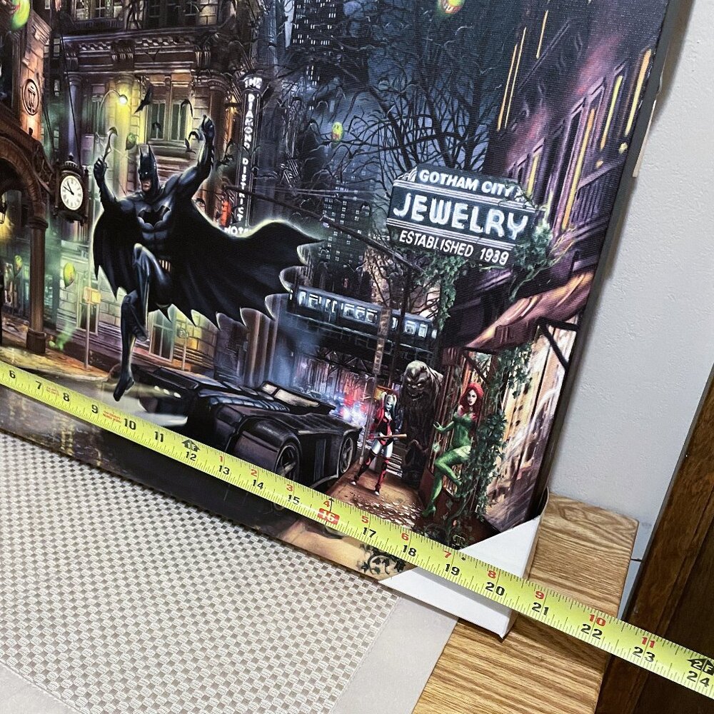 SPIDERMAN and BATMAN GOTHAM CITY Marvel Wall Art. Thomas Kinkade, Gallery Canvas - Picture 9 of 16